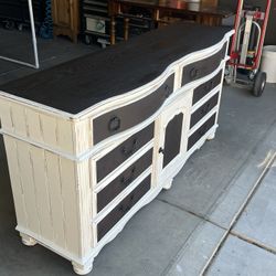 WHITE OAK RUSTIC FARMHOUSE LARGE 11 DRAWER DRESSER, CONSOLE, CREDENZA OR BUFFET 