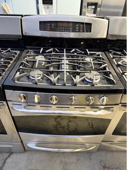 GE Stainless steel 5 burner range stove