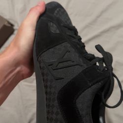 All Black Louis Vuitton Shoes - Size 8.5 - Pristine Condition