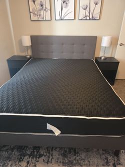 Queen Bed Frame and Mattress