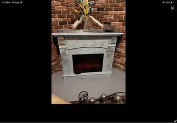 Fireplace with heater