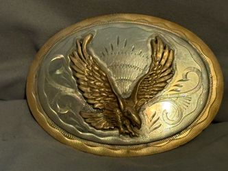Brass eagle belt buckle