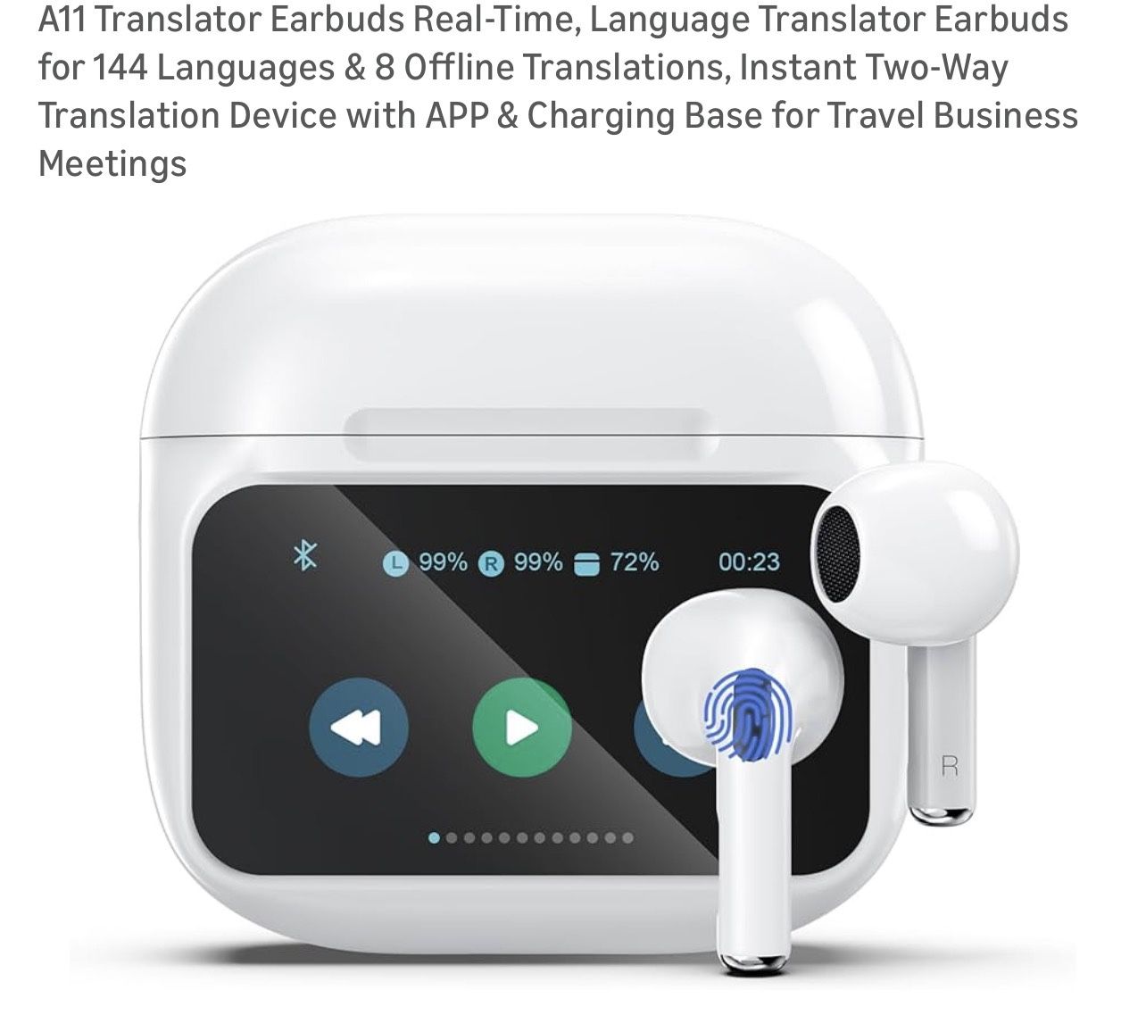 A11 Translator Earbuds Real-Time, Language Translator