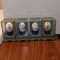 Egg Shells With Chinese Art On Them