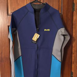 GoldFin Wetsuit Full Zip Jacket Top - 