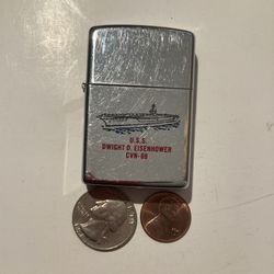 Vintage zippo USS Dwight D . Eisenhower CVN-69, Aircraft Carrier 