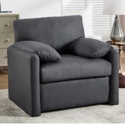Oversized Armchair, Modern Accent Chairs for Living Room, Upholstered Single Sofa Chair, Comfy Bedroom Reading Chair