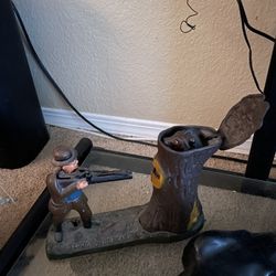 Teddy And The Bear Original Mechanical Bank