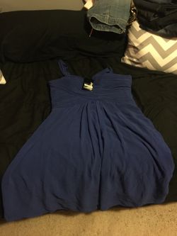 Royal Blue Chiffon Dress