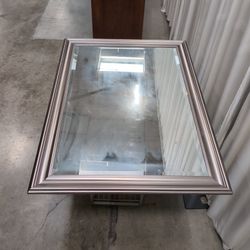 Molded Champagne Finish Rectangular Wall Mirror