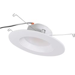 SYLVANIA 5"/6" RT Recessed LED Downlight with Integrated Trim, 8.5W=65W, Dimmable, 725 Lumens, 3000K, Bright White 