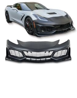 Front Bumper Conversion Assembly For Chevy Corvette C7 2014-2017 Fit ZR1 Style