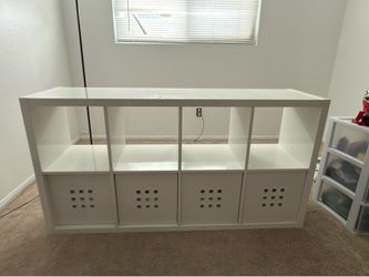 White cubbies dresser