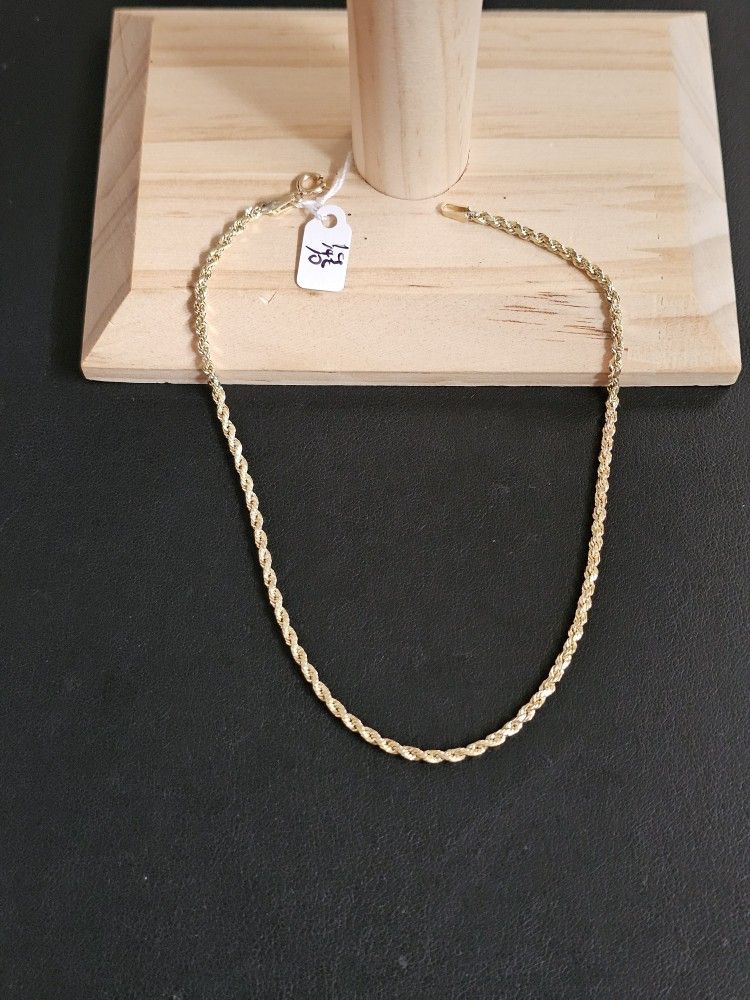 14k Gold Anklet 10 Inch (Used )