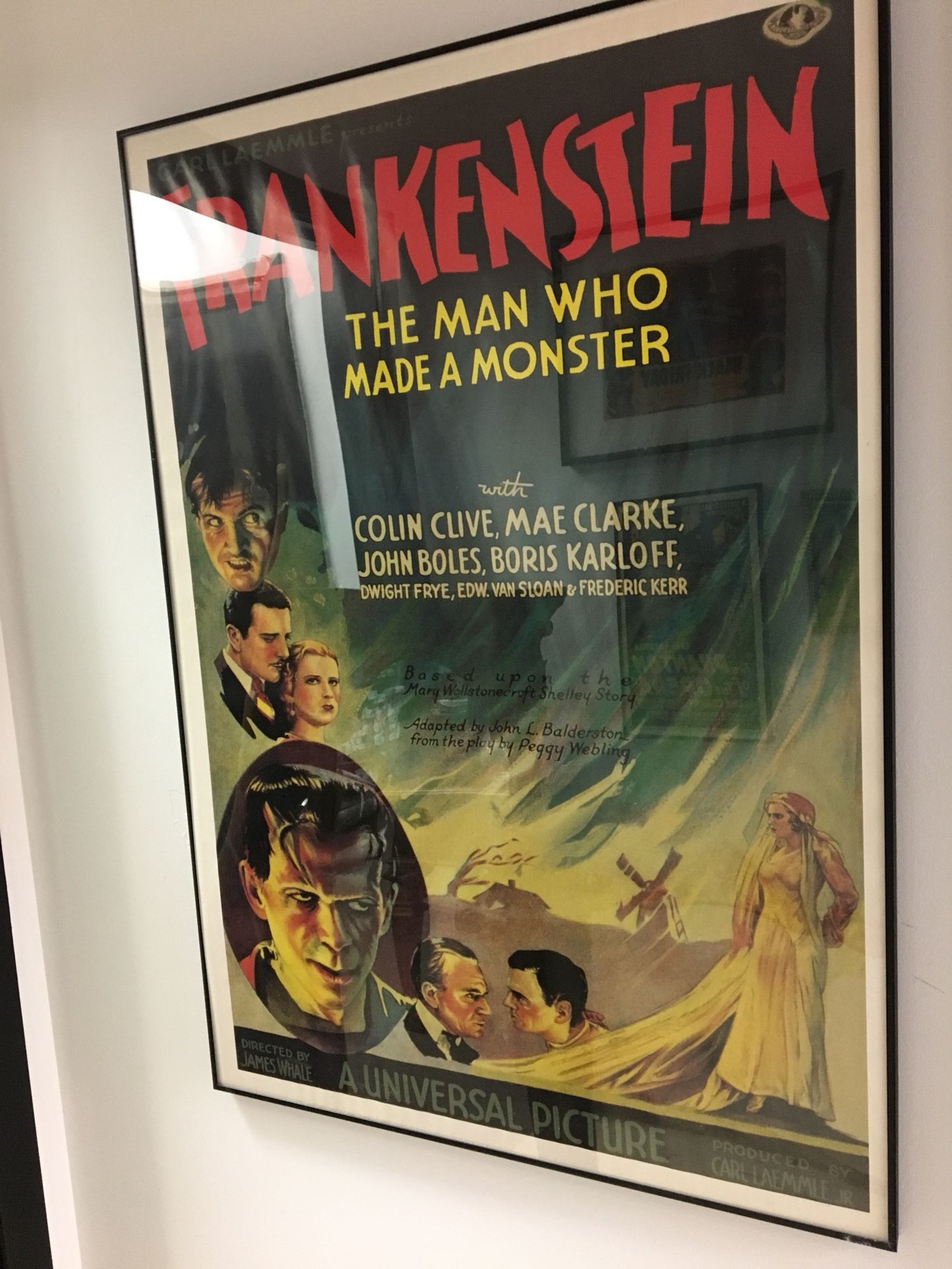Collection of old horror movie posters, 1920s/30s