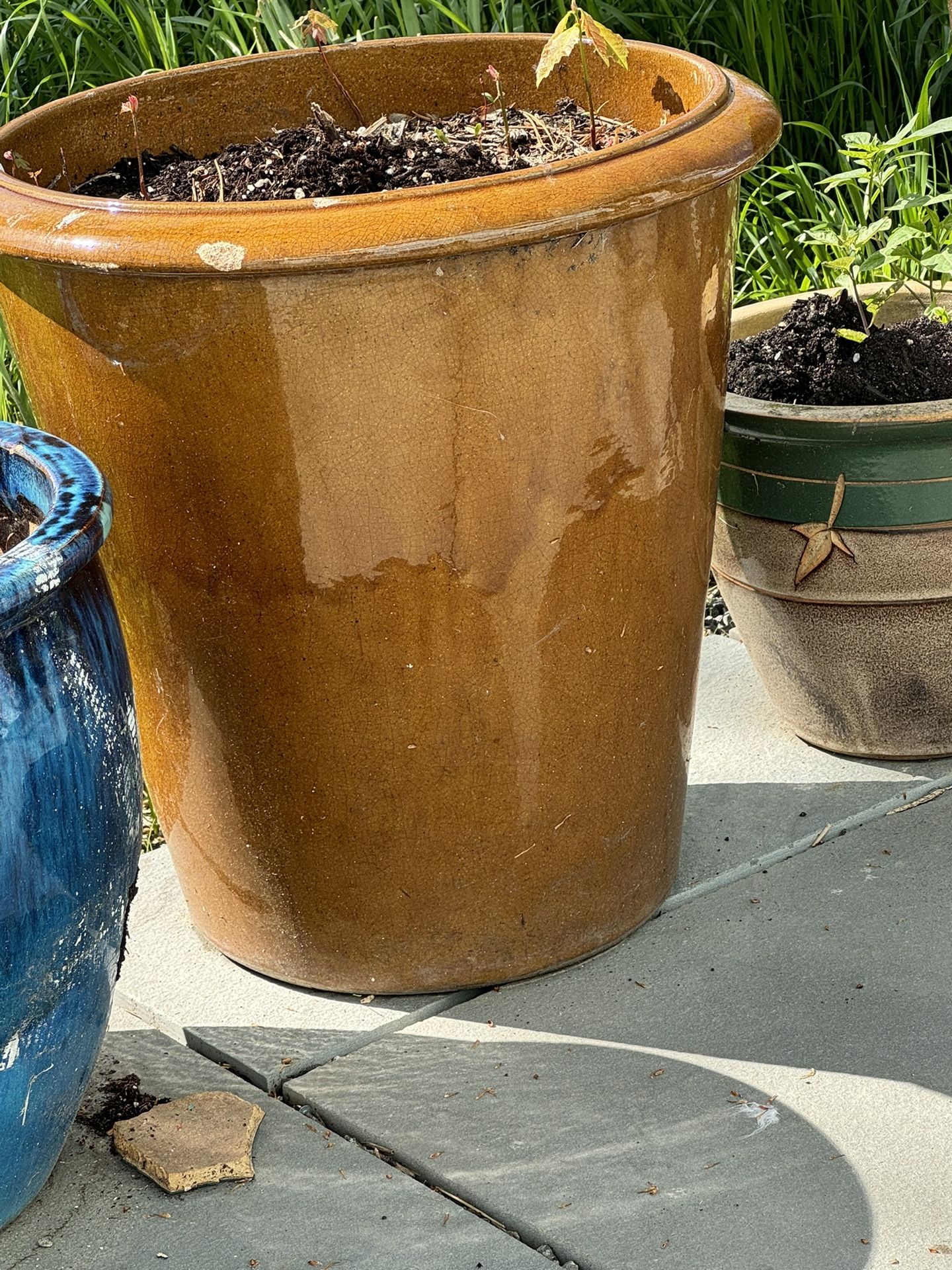 Caramel Brown Ceramic Pot