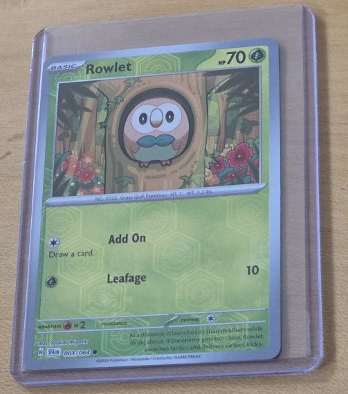 Rowlet 3/64 Reverse Holo | Shrouded Fable | Pokemon Card