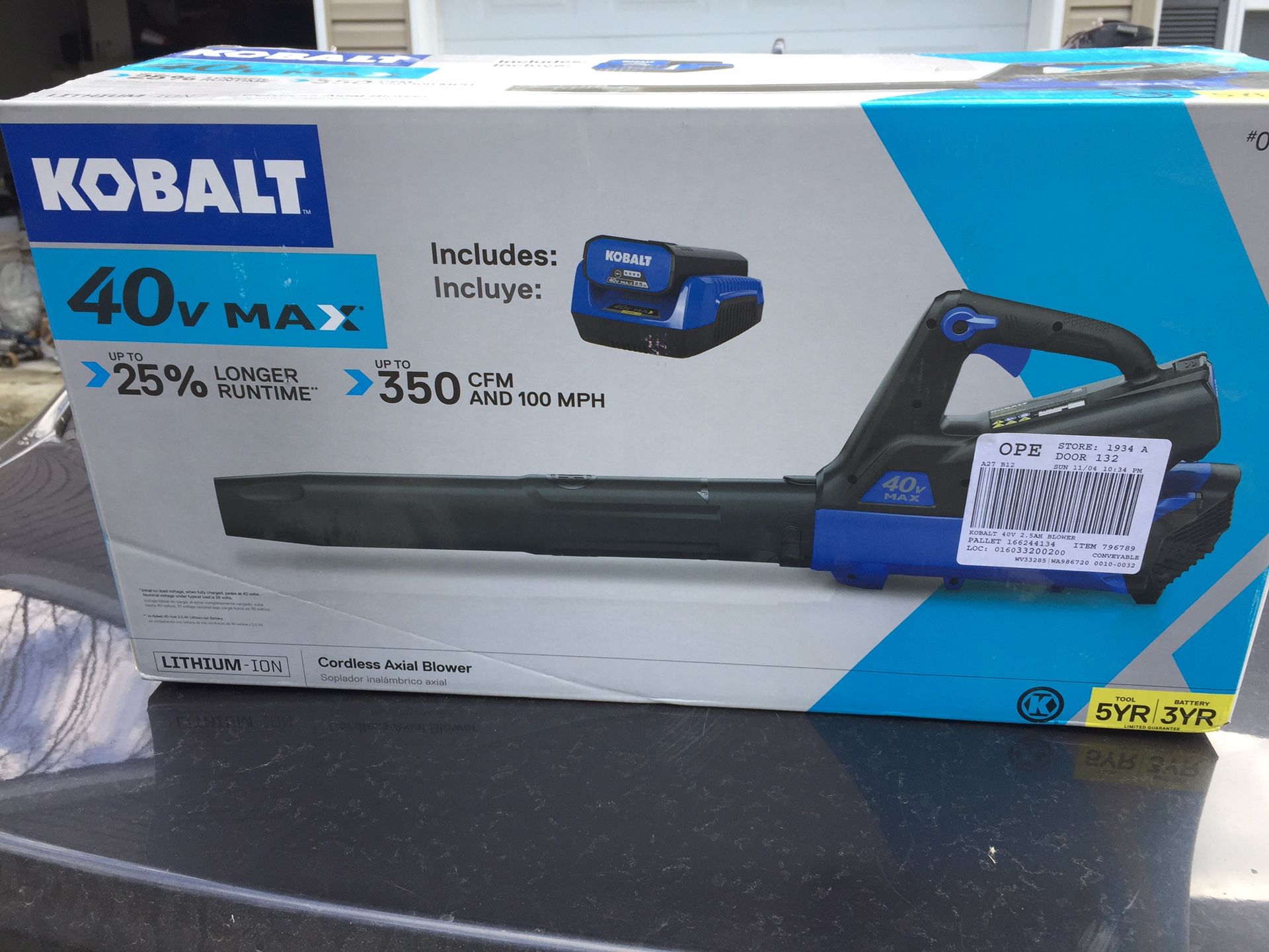 Leaf blower 40v max NEW