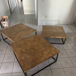 Three Coffee, 75 Each WoodSteel Frame