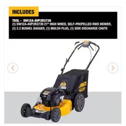 Lawn Mover Dewalt Gas 163cc