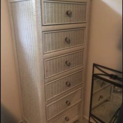 Tall wicker chest