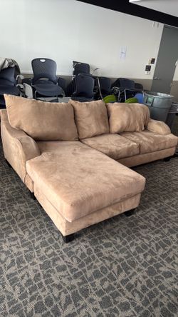 Brown chaise sectional sofa