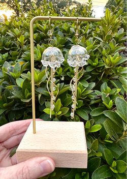 Handcrafted Glass Jellyfish Earrings