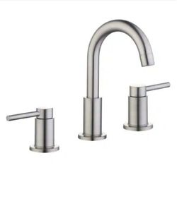 Glacier Bay Dorind 8 in. Widespread Double-Handle High-Arc Bathroom Faucet in Brushed Nickel