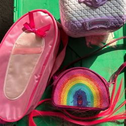 Girls Fun Bags,purse,make Up Box, Hair Extention , All For $5