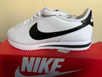 Nike Cortez White Black Leather Sneakers
