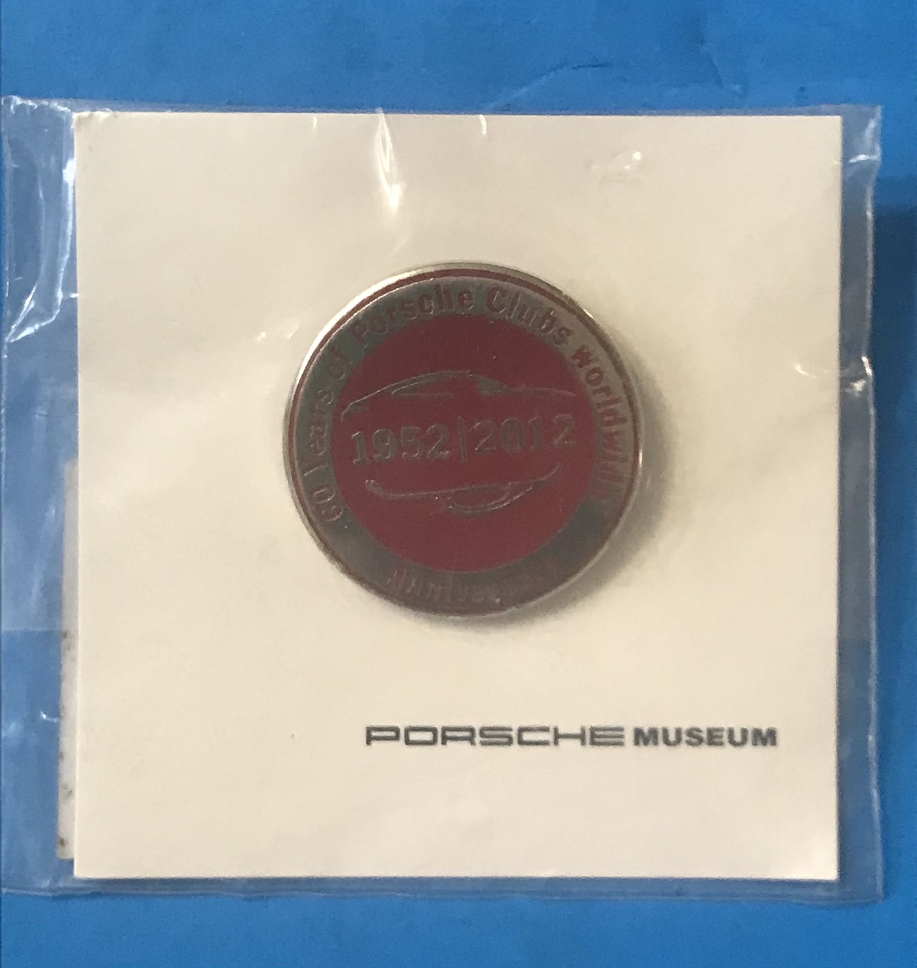 Brand new Porsche Clubs Worldwide 60th Anniversary 1(contact info removed) Pin Badge