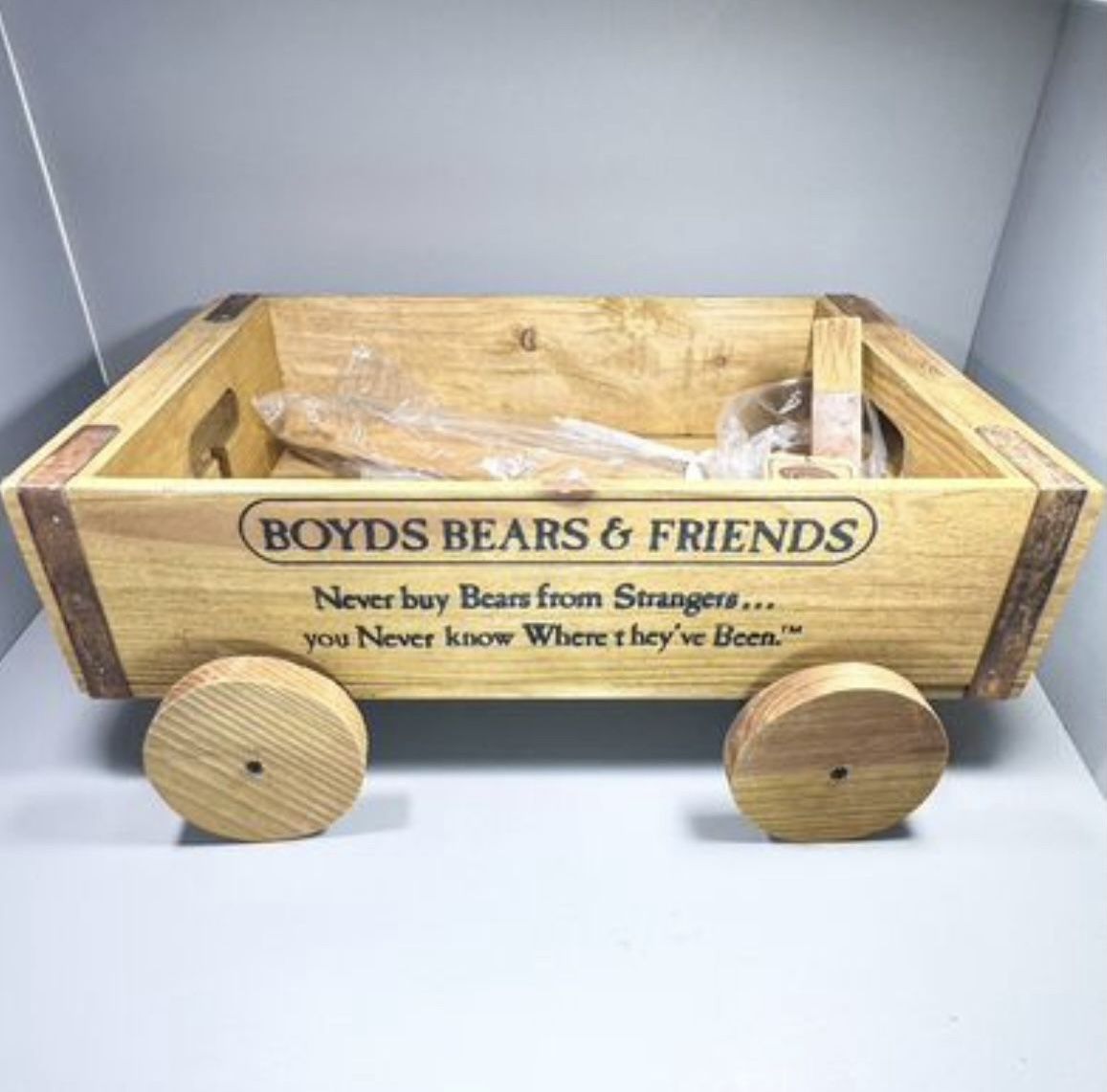 Boyds Wagon for Bears Pull Wood Large Wheels 18"