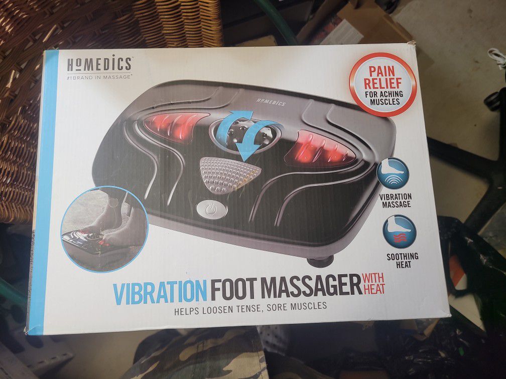 HomeMedics Foot Massager Heated & Vibrates - NEW In Box. -FMV-400HBKA-2