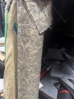 Fabric 2 Rolls Top Of The Line Paid Over $60/ Yard Each Roll Have About 40 Plus Yards We Used It For Curtain Solid Heavy Fabric