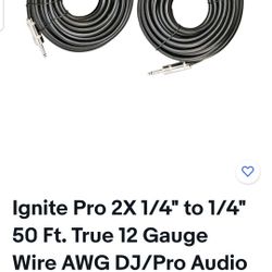 DJ Or Pa Good Wires Cables 1/4 To 1/4    6 Cable In Total
