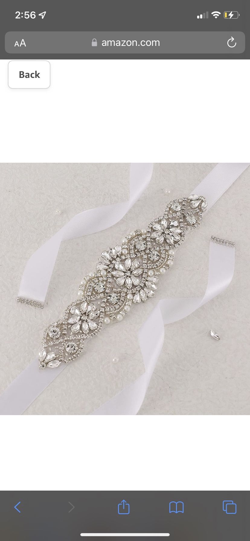 Yanstar Handmade Bridal Belt Wedding Belts Sashes Rhinestone Crystal Beads Belt For Bridal Gowns
