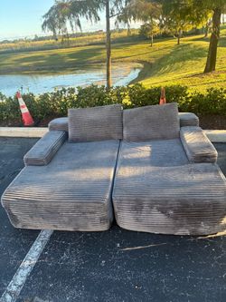2 Piece gray Sectional