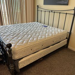 Free King Bed Frame And Box Spring W/ Mattress