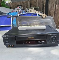 Sony VCR and VIDEO CASSETTE RECORDER.