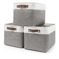Fabric Storage Bins (Set of 3)