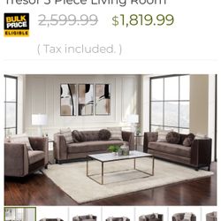 Brand New 3 Piece Sofa Set