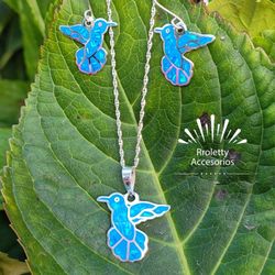 Sterling Silver 925 Necklace And Earrings Thunderbird Design