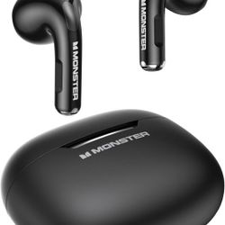 Monster N-Lite 208 Wireless Earbuds, Bluetooth Earbuds Touch Control, Bluetooth Headphones with 30H Playtime, Wireless Headphones Type-C Fast Charging