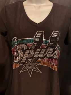 San Antonio Spurs Rhinestone Logo Fans T-Shirt