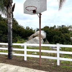 Basketball Backboard, Hoop and Pole