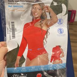 red ྀིྀི body suit with inner shaper 