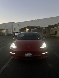 Tesla Model 3 Red Sedan