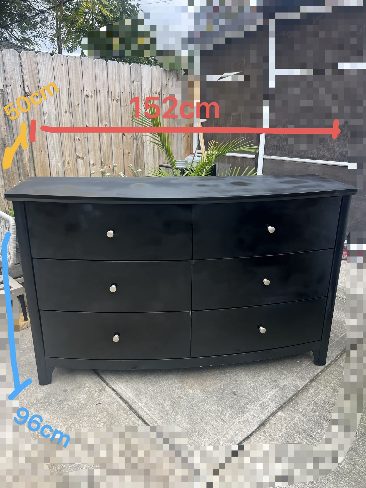 Six-drawer chest$90