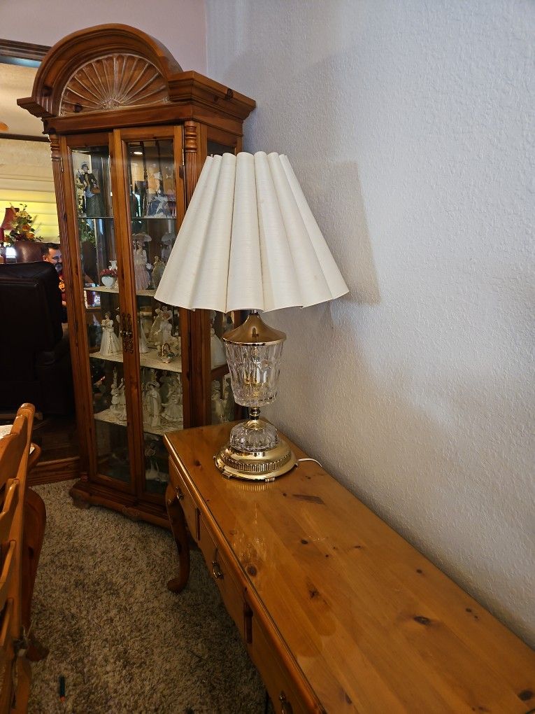 Glass And Gold Lamp Cream Lamp Shade