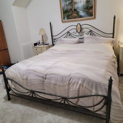California King Bed With Matress, frame and Headboard 